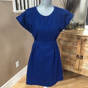 Anthropologie Cobalt Blue Flight Attendant Dress